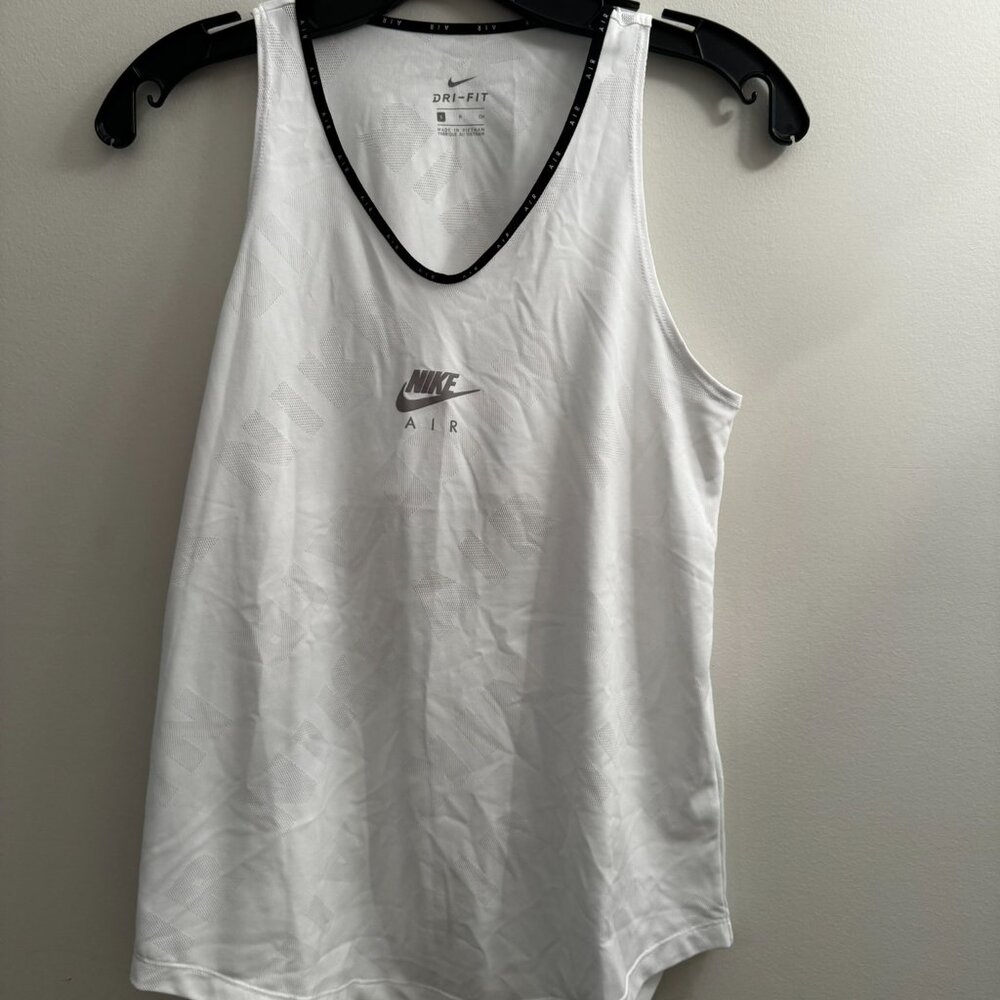 Nike Dri-Fit White  tank with cutout in back size small